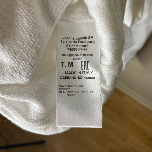 Lanvin white mens hoodie size medium - Picture 4 of 4